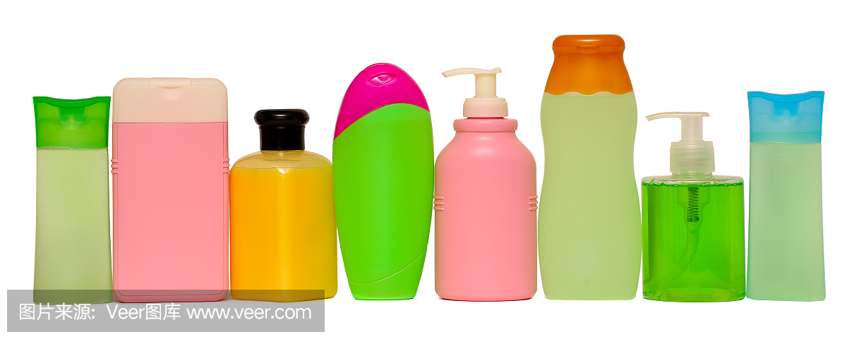 封闭的化妆品或卫生塑料瓶凝胶,液体肥皂